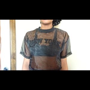 Cropped varsity shirt